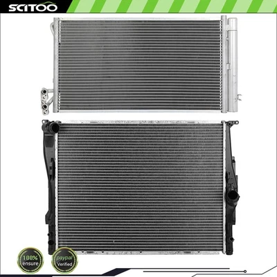 Car Radiator and A/C Condenser Kit Fits 2011 2012-2013 BMW 128i 2009-2011 BMW Z4 - Image 1 of 4