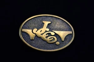  Hebilla de cinturón Lee 1970 vintage de latón macizo  - Imagen 1 de 3