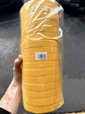 "Cinta adhesiva amarilla automotriz Dynamix 1/16"" 60 yardas 16 rollos" Foto 1 de 2