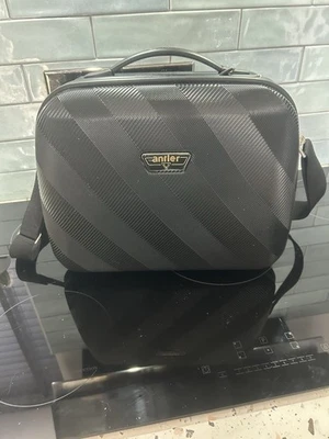 Antler Small Hardcase Cabin Vanity Cosmetics Case Holiday Black Overnight Bag - Image 1 of 4
