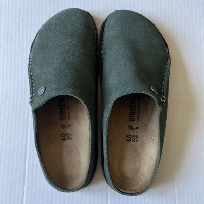 Birkenstock Zermatt 40/Woman 9/Man 7 Green Suede Leather Clogs Comfort Germany - Image 1 of 4