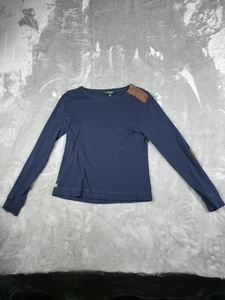 Ralph Lauren Womens Long Sleeve Shirt Large Elbow Patch Lauren - Picture 1 of 13