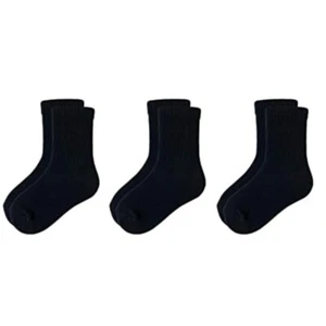 3-6-12 Pairs Kids Girl Boy Toddler Cotton Crew Socks Size 2-4,4-6,6-8 Unisex Sox - Picture 1 of 10