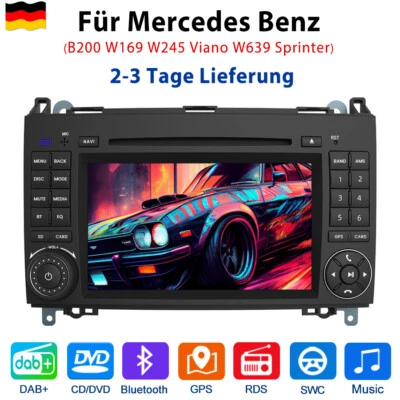 Für Benz A Klasse Viano Vito W169 Sprinter 7''Autoradio GPS Navi DVD DAB+ BT SWC - Bild 1 von 4
