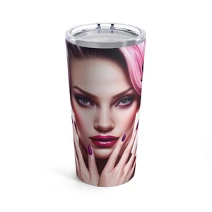 For the Makeup/Hair/Nail/Eyelash Girl Coffee Tumbler 20oz - Foto 1 di 5