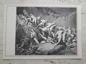 Ritaglio Giornale Divina Commedia Illustrazione Inferno Canto XXIV - Picture 1 of 1