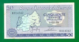 Ruanda 50 Franken 1969 P7a XF - Bild 1 von 2