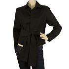 DSquared 2 Black Button Down Front Womans Long Sleeve Fitted Shirt Top - SZ 44