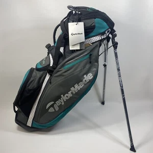 Taylormade TM16 Golf Stand Borsa Tourlite 4 Vie Grigio Nero Teal Tracolla - Foto 1 di 24