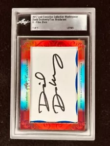 David Duchovny Tom Braidwood 2017 Leaf Cut Signature signed card 1/1 JSA X-Files - Picture 1 of 2