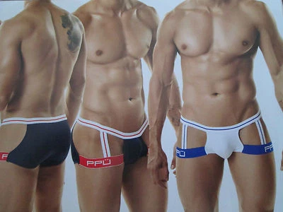 PPU Ropa Interior Boxer Jock Correa Blanco/Azul (Grande) Foto 1 de 3