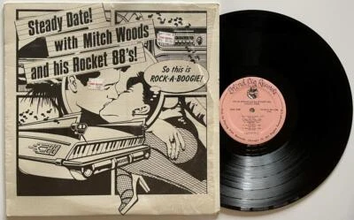 Mitch Woods & His Rocket 88's Steady Date LP Blind Pig Rock-A-Boogie (1984) vg - Image 1 of 3