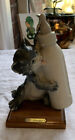G ARMANI Cat With Bottle Figurine (6 1/2? H)
