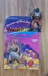 2 Vintage 80er Jahre WARRIORS Actionfigur Schätze dieser verlorenen Tempel Blisterpackung - Bild 1 von 3