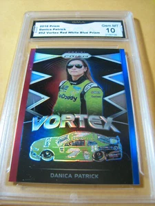 DANICA PATRICK 2018 PRIZM VORTEX RED WHITE & BLUE PRIZM # 52 GRADED 10 L@@@K - Bild 1 von 2