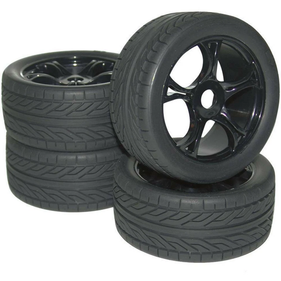 4er Multipack Reely 1:8 Buggy Kompletträder Street 5-Speichen Schwarz 4 St. - Bild 1 von 1