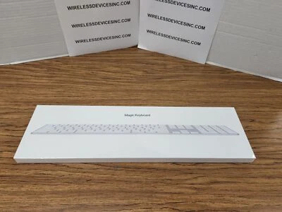 New Sealed Apple Magic A1843 Silver White Keys Bluetooth Keyboard - Image 1 of 4