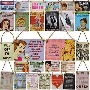 Mini Metal Novelty Retro Vintage Plaque Signs Mum Dad Wine Beer Love Home Garden - Picture 1 of 127