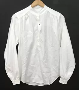 NWT Sarah Alexandra Boho Shirt White Long Sleeve Popover Top Made in Italy XS - Picture 1 of 6