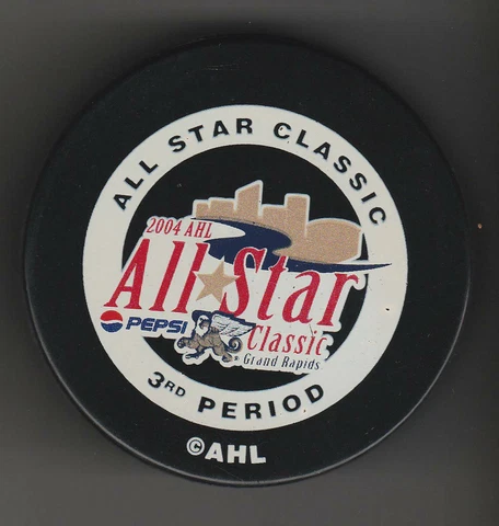 Grand Rapids Griffins 2004 AS AHL ALL STAR GAME Andrews 3rd Period Puck GRIFFIN Cover