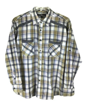 Old Skool Shirt Men's XL Cotton Blend Multicolor Plaid Long Sleeve Button Up - Image 1 of 4