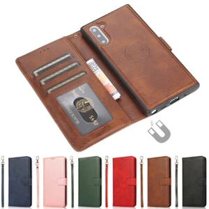 Removable Leather Wallet Case Card Flip Cover for Samsung Galaxy A14/A34/A54/A15 - Picture 1 of 43