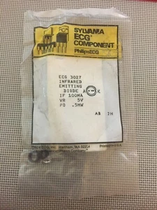 2x (TWO pcs) ECG3027 NTE Equivalent NTE3027 LED-INFRARED EMITTING DIODE 5MM A1 - Picture 1 of 3