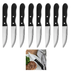 8 PC Set Steak Knives Stainless Steel Serrated Professional Kitchen Knife Sharp - Picture 1 of 1