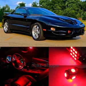 Kit de paquete de luces interiores LED rojas para Pontiac Firebird Trans Am 1998-2002 - Imagen 1 de 6