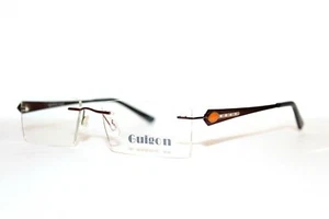 BRANDNEUE GUIGON NG044 BRAUNE RANDLOSE BRILLE RX GESTELL ERWACHSENE 52-18-140 MM - Bild 1 von 5