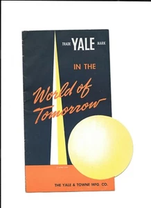 Vintage NY World Fair 1940 Brochure YALE & TOWNE LOCKS die cut 1939  - Bild 1 von 2