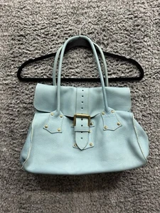 Mulberry Georgie Handtasche weiches genarbtes Leder aquablau - Bild 1 von 14
