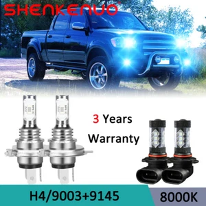 LED H4 9006 Headlight Bulbs For Toyota Tundra High Low Beam Light Fog Lights Kit - Picture 1 of 12