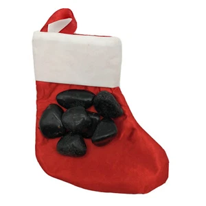 Rock Lovers Naughty List Gag Gift Tourmaline "Coal" Christmas Stocking Holiday - Picture 1 of 5