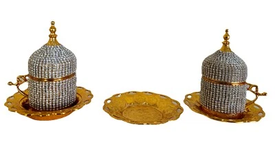 Juego de tazas de café turcas Alisveristime - Joyas Sri Lanka 9 piezas servicio para 2 Foto 1 de 4