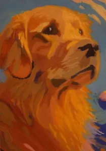 D-O-G (De-o-gee) a story and an ACEO ORIGINAL painting 3.5" x 2.5" inches - Picture 1 of 1