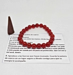 PULSERA PULSERA CUARZO ROJO / CUARZO ROJO PARA PROTECCION ELIMINA ENERGÍAS - Imagen 1 de 4