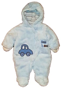 Miniwear RN 67391 - Traje de nieve con capucha azul bebé recién nacido/bebé - Talla: 0-3 meses - Imagen 1 de 6