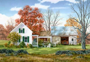 Impresión de bellas artes Septiembre por Fred Swan casa de campo granero granja paisaje 13x19 - Imagen 1 de 1