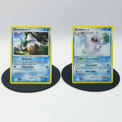 Pokemon Karte Shnebedeck 74/100 Rexblisar 12/100 Diamant Perl Sturmtief 2009 - Bild 1 von 2
