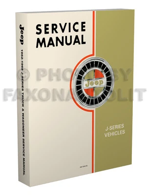 FAXON AUTO LITERATURE Jeep Gladiator Wagoneer Shop Manual 1968 1967 1966 1965 1964 1963 1962 Repair