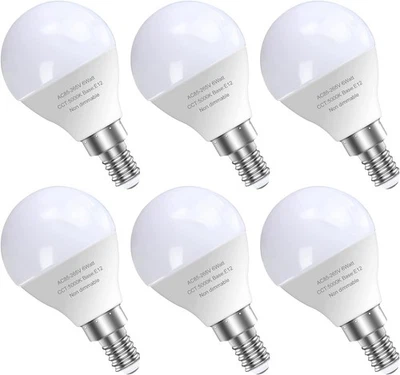 GOSCHE 6 Pack Bright Ceiling Fan Light Bulbs, 6 Count (Pack of 1), Daylight  - Image 1 of 4