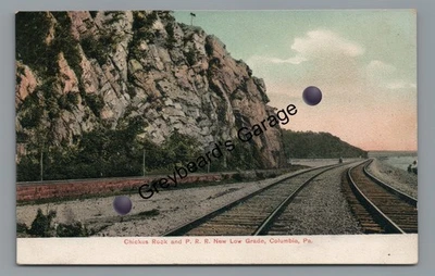 Chickies Rock PRR Pennsylvania Railroad COLUMBIA PA Lancaster County Postcard - Image 1 of 2