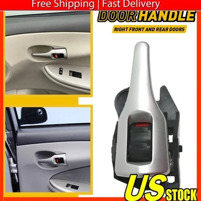 Manija de puerta interior delantera/trasera derecha negra/plateada para Toyota Corolla 2009-2013 Foto 1 de 4