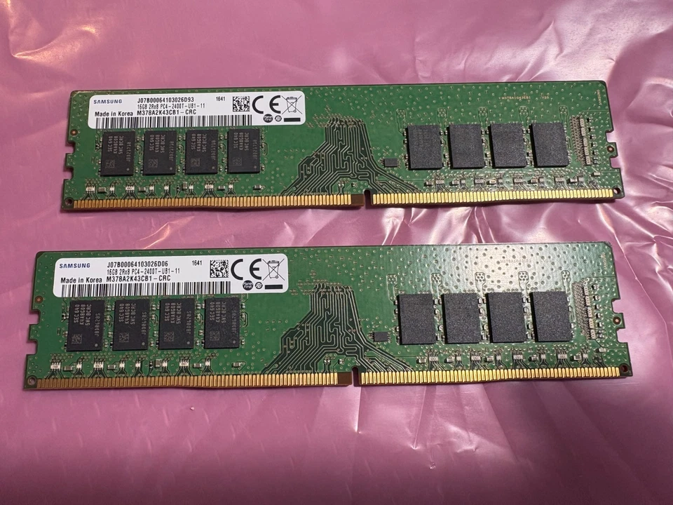 Samsung 32gb 2 X 16gb DDR4 PC4-2400 Memory for desktops - Image 1 of 1