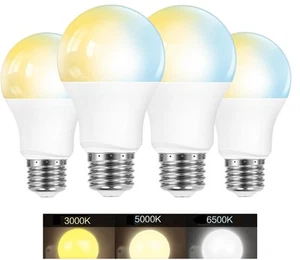 4 Pack A21 LED Light Bulbs 100W Equivalent 3 Color 13W 1500LM E26 Standard Base - Picture 1 of 9