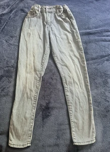 Gymboree pin-striped super skinny "the best JEANS" size 8 Excelllent - Picture 1 of 5