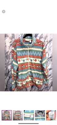 Vintage Alfred Dunner Nautical full zip Coastal Grandma style Plushy Fleece XXL - Image 1 of 4