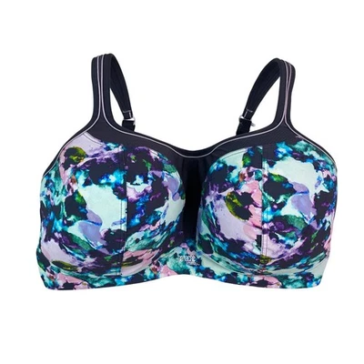 Panache Sport Women's 40FF Blue Pink Breathable Wireless Sports Bra - Image 1 of 4
