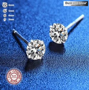 NEU Paar Stein Ohrstecker echt 925 Sterlingsilber Schmuck Geschenk UK - Bild 1 von 8